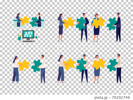 Image of cooperating businessmen Image of cooperating businessmen 70292749