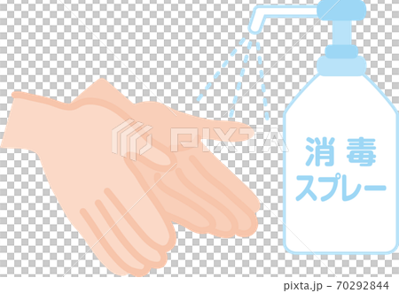 手を消毒する 70292844