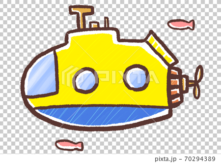 R もっとメルヘンな水族館 潜水艦bのイラスト素材