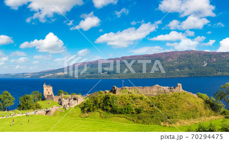 Urquhart Castle along Loch Ness lake 70294475