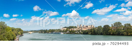 Popes Palace and Rhone river in Avignon Popes Palace and Rhone river in Avignon 70294493