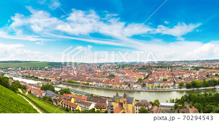 Panoramic aerial view of Wurzburg 70294543