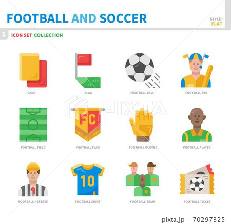 football and soccer icon set 70297325