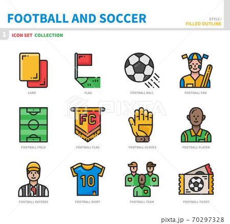 football and soccer icon set 70297328