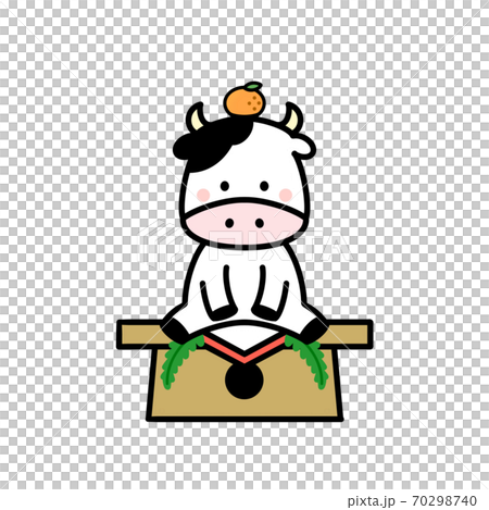 偽裝成鏡子年糕的牛(新年賀卡) 偽裝成鏡子年糕的牛(新年賀卡) 70298740