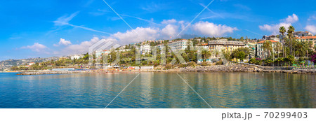 Mediterranean coast in San Remo Mediterranean coast in San Remo 70299403