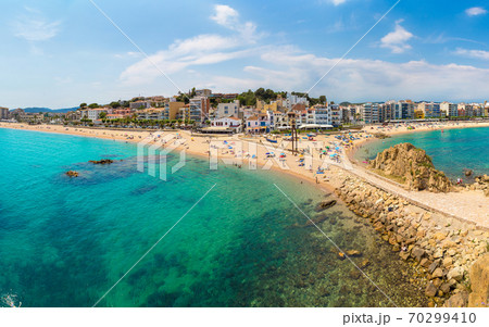 Beach in Blanes in Costa Brava Beach in Blanes in Costa Brava 70299410