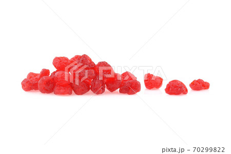 Dried cranberries isolated on white background Dried cranberries isolated on white background 70299822