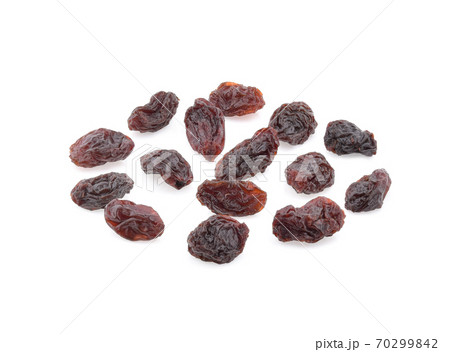 Raisins isolated on white background 70299842