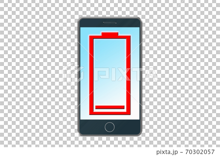 Image of running out of battery in smartphone Image of running out of battery in smartphone 70302057