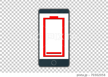 スマホバッテリーの充電切れ イメージ スマホバッテリーの充電切れ イメージ 70302058