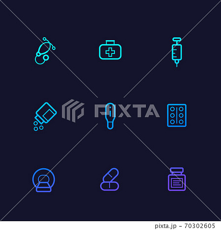 Healthcare, hospital, medical vector icons set Healthcare, hospital, medical vector icons set 70302605
