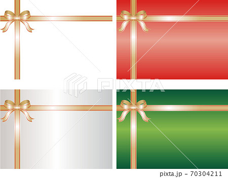クリスマス リボン コピースペース セット のイラスト素材