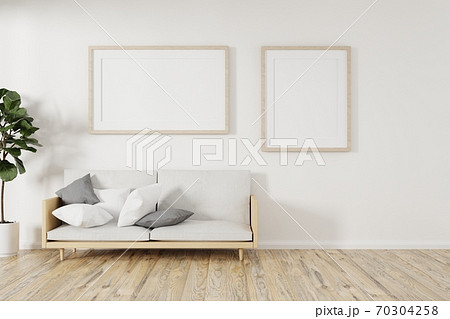 壁 フレーム 部屋のイラスト素材