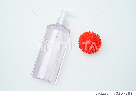 model Coronavirus COVID-19. bottle antiseptic. model Coronavirus COVID-19. bottle antiseptic. 70307282
