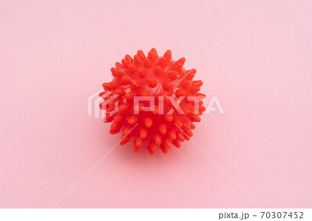 on pink model of Coronavirus disease COVID-19 on pink model of Coronavirus disease COVID-19 70307452