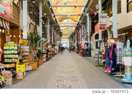 石垣島商店街の写真素材