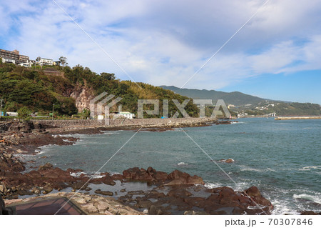 琴ヶ浜から見た相模湾（神奈川県真鶴町） 70307846