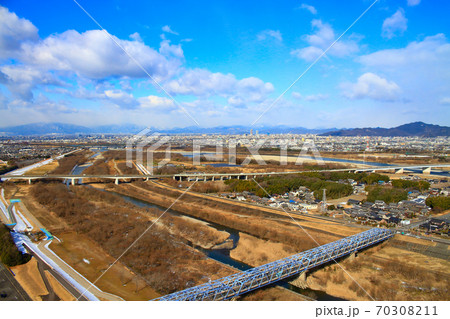 岐阜市と岐阜城の風景 70308211