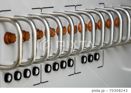 instrument panel with buttons, indicators and switches 70308243