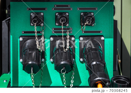 panel for connecting high-voltage wires to provide electricity 70308245