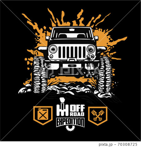 Jeep Wrangler - Suv car on black - elements for... - Stock Illustration  [70308725] - PIXTA