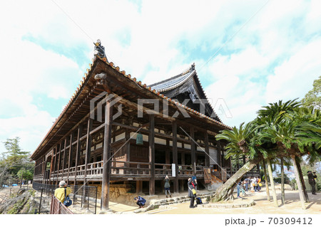 広島県 秋 宮島 豊国神社 千畳閣 広島県 秋 宮島 豊国神社 千畳閣 70309412