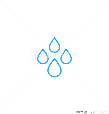 water drops icon, line 70309596