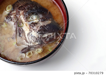 魚の味噌汁 鯛のあら汁の写真素材