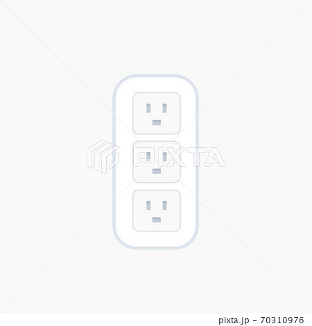 power outlet with three uk sockets, vector 70310976