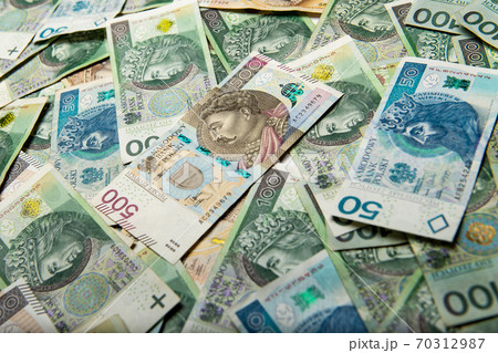 polish paper money or banknotes 70312987