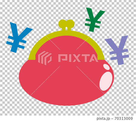 がま口財布のイラスト 70313009