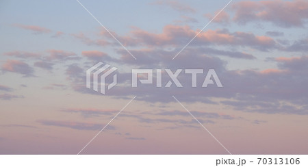 Clouds in the evening sky. Twilight sky as background. 70313106