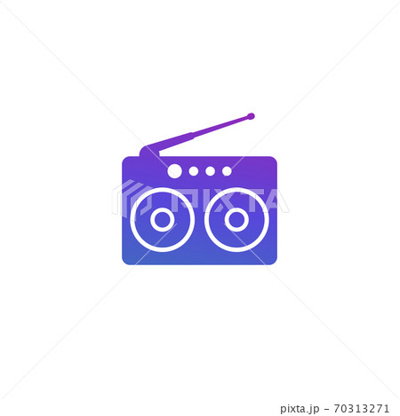 Radio icon isolated on white Radio icon isolated on white 70313271