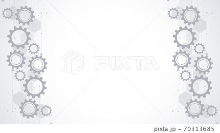 Cogs and gear wheel mechanisms. Hi-tech digital technology and engineering. Abstract technical background. Cogs and gear wheel mechanisms. Hi-tech digital technology and engineering. Abstract technical background. 70313685
