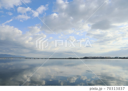 琵琶湖 青空 リフレクション 琵琶湖 青空 リフレクション 70313837