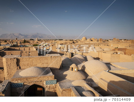 rootops and landscape view of  yazd city old town iran 70314409