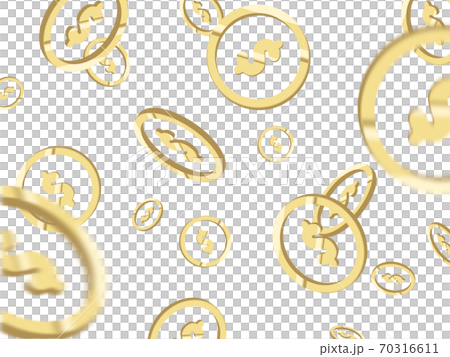 Scattered coins background material_$ dollar Scattered coins background material_$ dollar 70316611