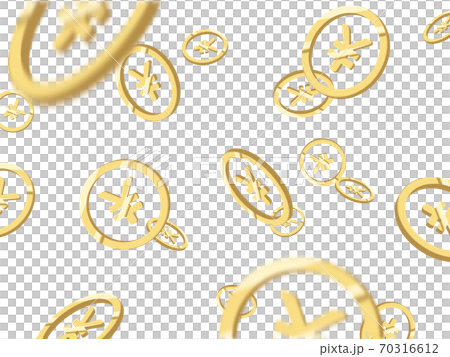 Background material of scattered coins _ ¥ Yen yen 70316612