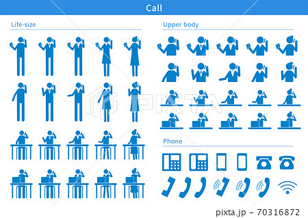 電話 スマホ リモート リモートワーク 問い合わせ 質問 答え Ai Eps ベクター アイコン のイラスト素材