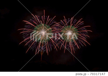 秩父夜祭 尺玉2発同時打上 秩父夜祭 尺玉2発同時打上 70317147