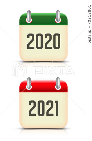 Small happy new year 2021 icon isolated on white background 70318801