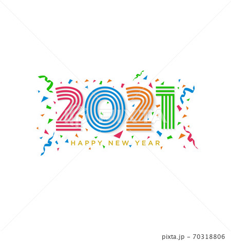 Coming new 2021 year celebration on confetti background Coming new 2021 year celebration on confetti background 70318806