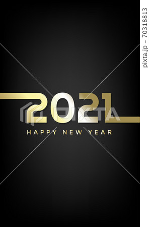 Golden numbers 2021s new year wishes - illustration Golden numbers 2021s new year wishes - illustration 70318813