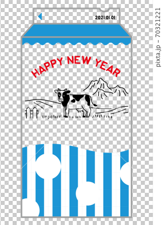 New Year 21_Ushi 3_Milk carton_Vertical New Year 21_Ushi 3_Milk carton_Vertical 70321221