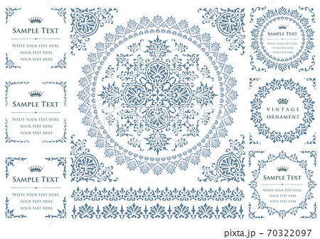 ビンテージオーナメントセット。ボーダー、フレーム。 70322097