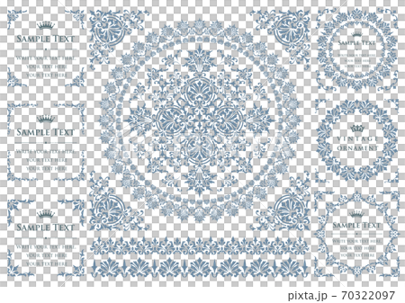 ビンテージオーナメントセット。ボーダー、フレーム。 70322097