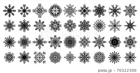 Snowflakes. Winter clip art element for...のイラスト素材 [70322300 