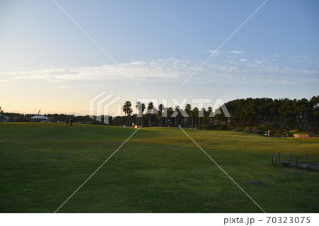 夕暮れ時 秋の辻堂海浜公園 夕暮れ時 秋の辻堂海浜公園 70323075