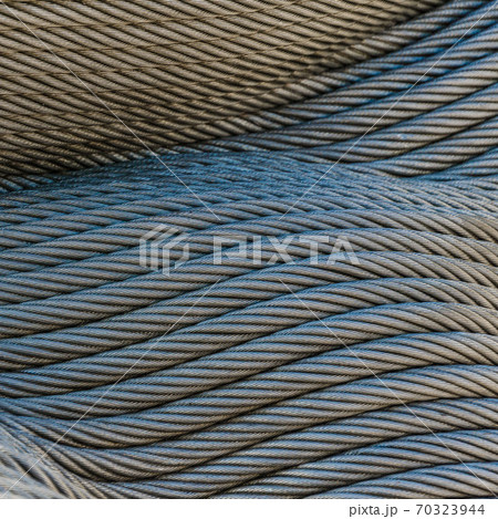 Pattern of a tightly folded new steel cable  70323944
